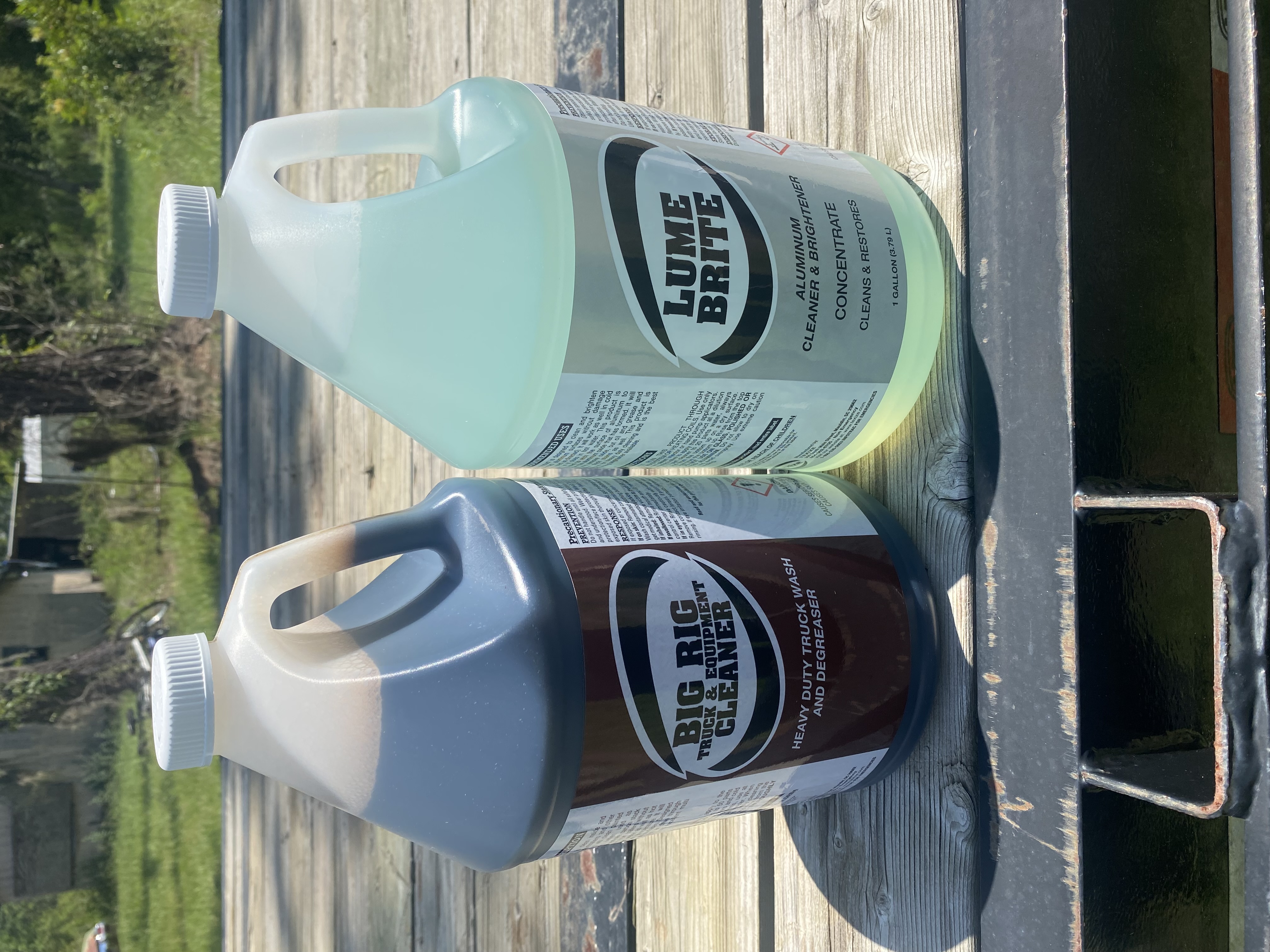 Big Rig truck and equipment cleaner and Lume Brite aluminum brightener gallons