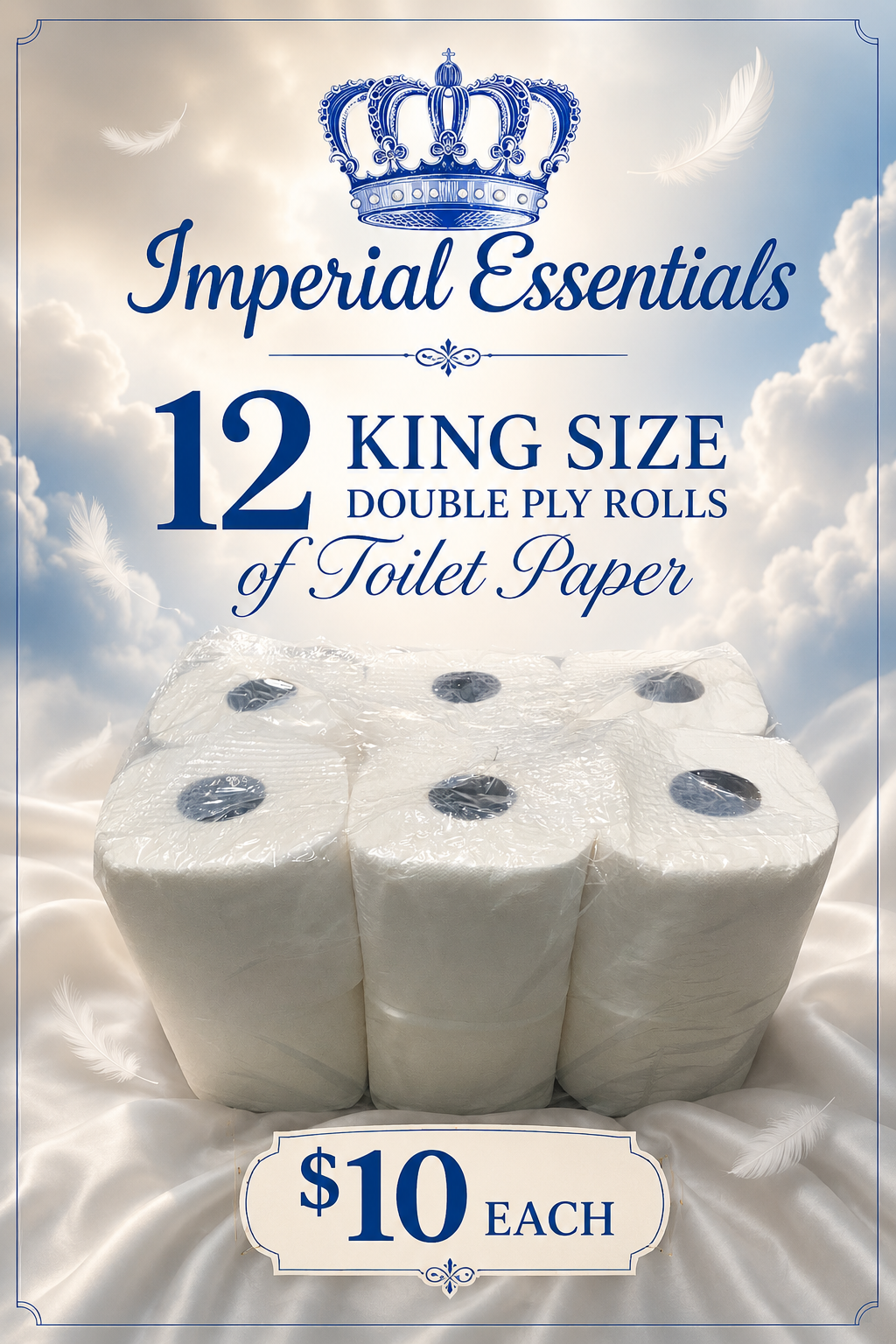 King Size Toilet Paper — 12 double-ply rolls from Imperial Essentials